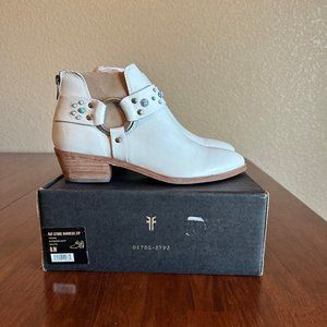 Frye Ray Stone Harness Zip Booties Womens Size 8